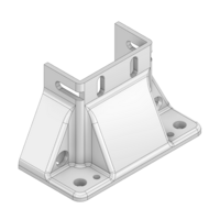 MODULAR SOLUTIONS FOOT 45MM X 90MM (3) SIDED FOOT W/12MM FLOOR ANCHOR HOLES, HEIGHT = 105MM